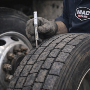 Tire Mounting & Balancing in MAC Truck Repair Shop USA